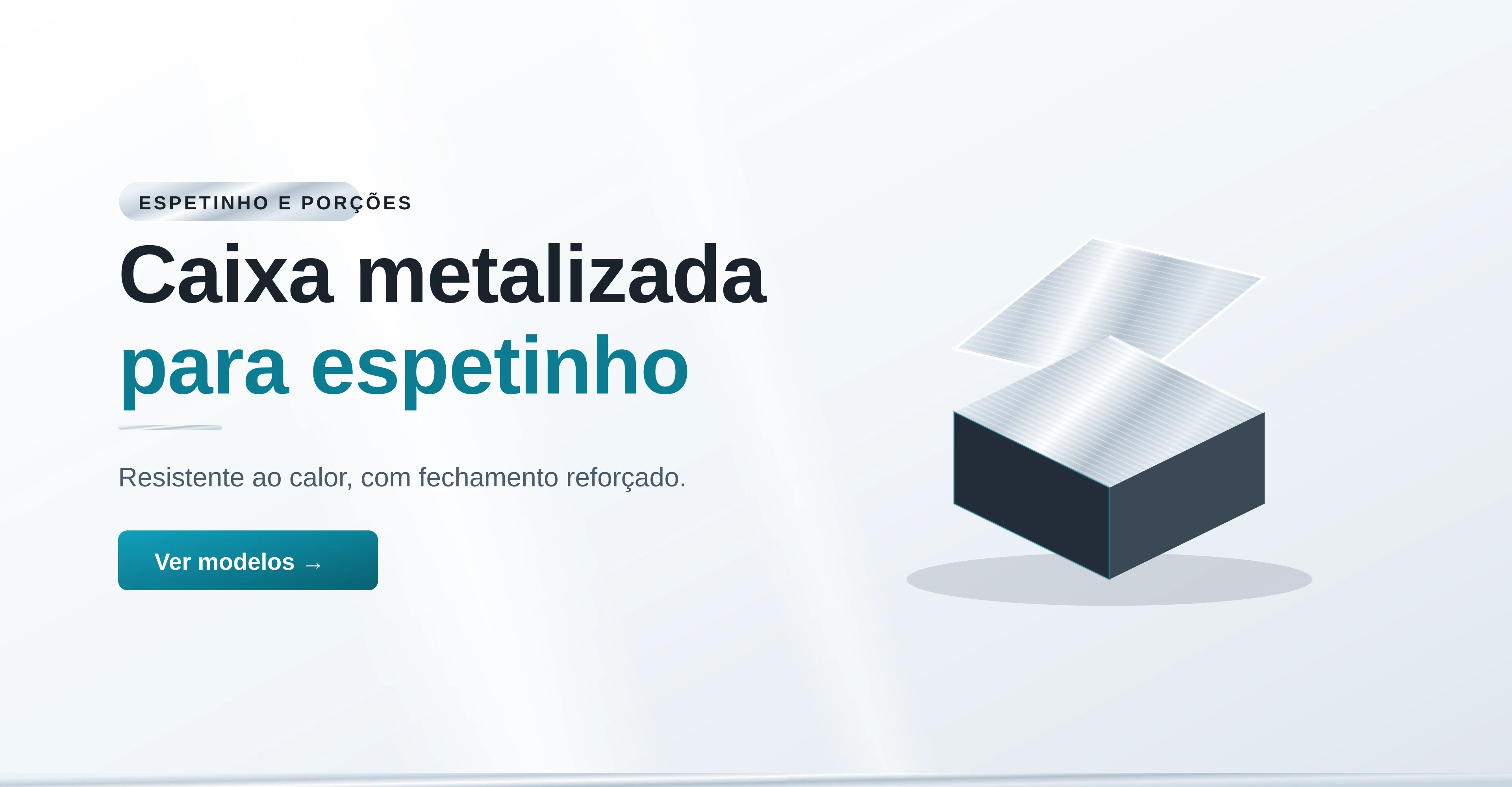 Caixa metalizada para espetinho — Forpack Embalagens
