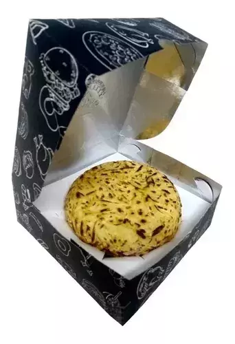 Embalagem Cx Metalizada Batata Rosti (suíça) Com Berço 50un para delivery — embalagem food service Forpack