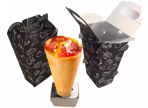 Embalagem Delivery Pizza Cone 50 un para delivery — embalagem food service Forpack